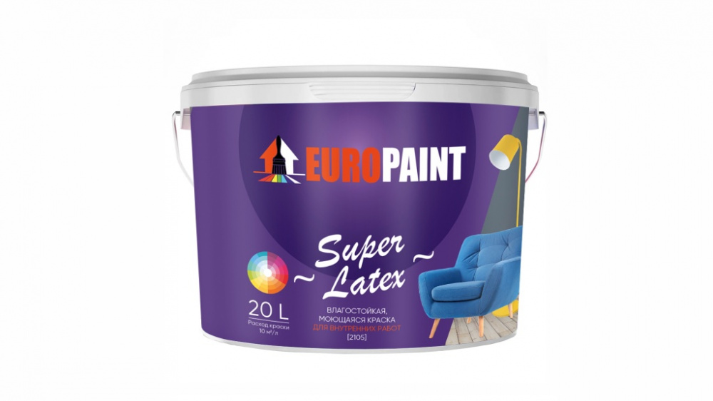 картинка Краска для внутренних работ Супер Латекс 25 кг от магазина Компания+